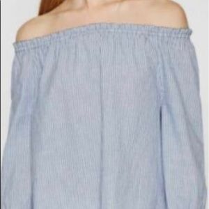 Bamboo striped cotton blouse